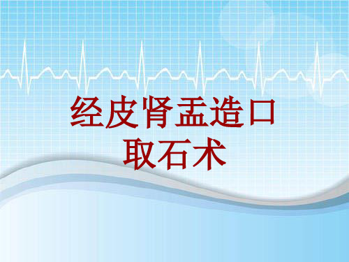 手术讲解模板：经皮肾盂造口取石术