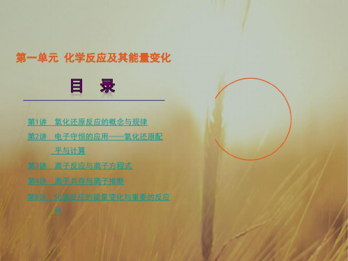 最新-2018高考化学第一轮复习 第1单元 化学反应及其能量变化课件 大纲 精品 