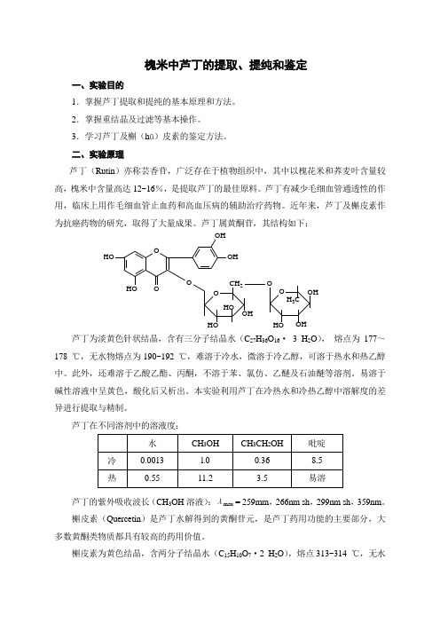 槐米中芦丁的提取