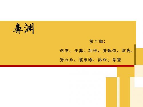 鼻渊-第二组