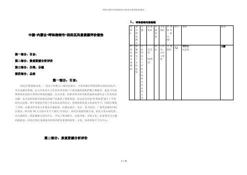 风景资源评价报告完整版.