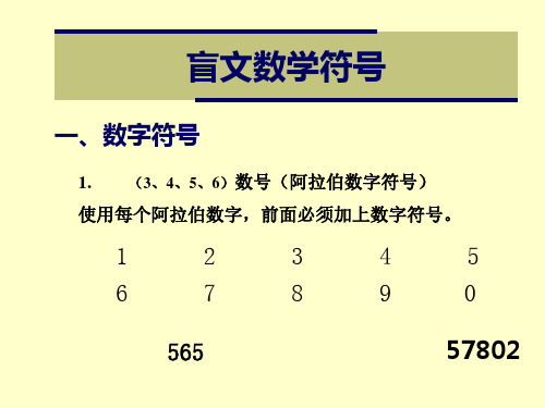 盲文数学符号