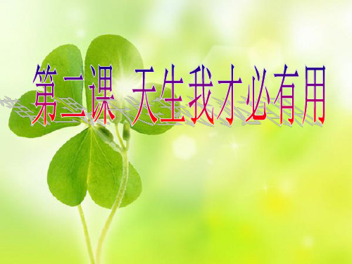 天生我才必有用ppt优秀课件1 苏教版