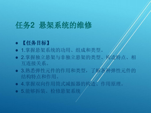 汽车底盘任务2  悬架系统的维修