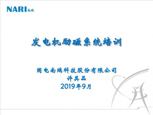 国电南瑞发电机励磁系统培训资料-精品