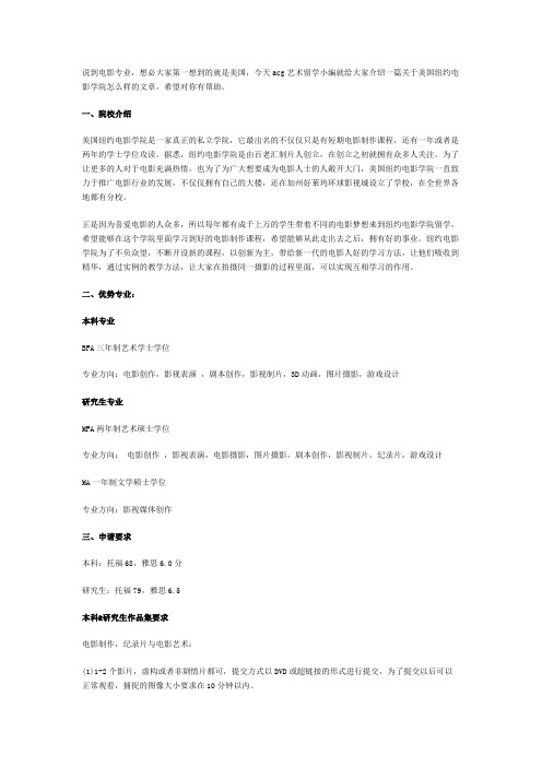 美国纽约电影学院怎么样