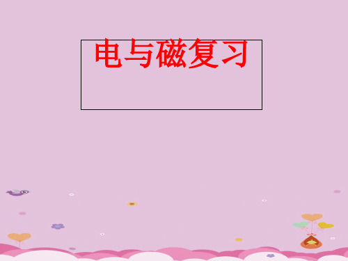 人教版物理九年级第二十章电与磁复习优质课件PPT