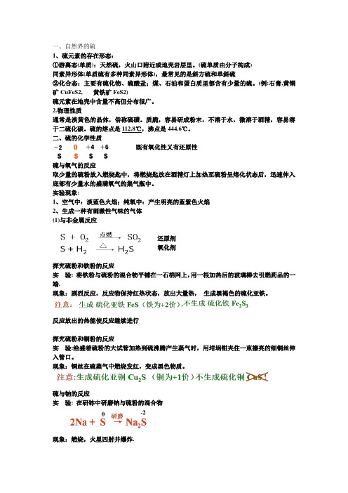 自然界的硫