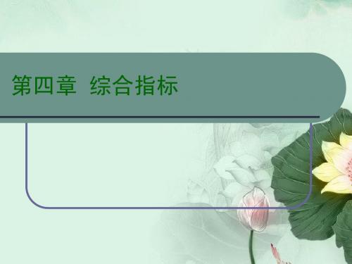 统计学基础 第4章 综合指标