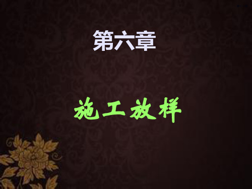 施工放样 PPT课件