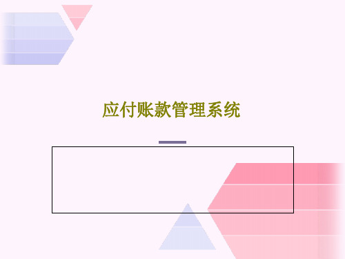 应付账款管理系统共63页文档