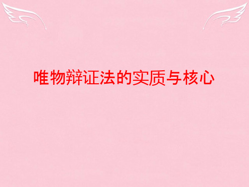 高三政治唯物辩证法的实质与核心复习课件