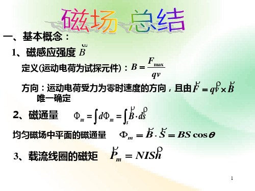 磁场 电磁感应总结