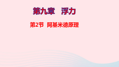 八年级物理全册第九章浮力第二节阿基米德原理课件新版沪科版ppt