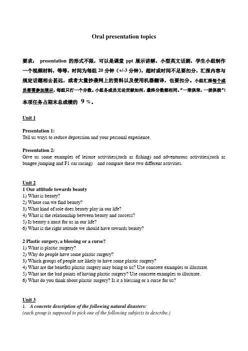 presentation+topics