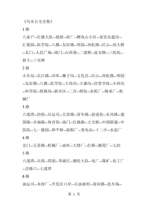 乌鲁木齐公交-17页精选文档