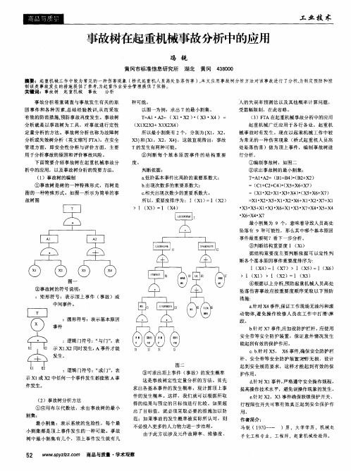 事故树在起重机械事故分析中的应用