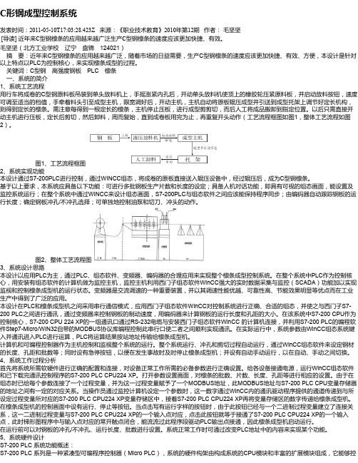 C形钢成型控制系统