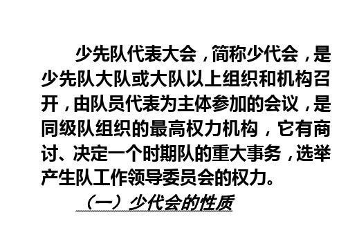 少先队代表大会