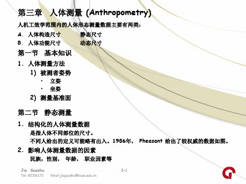 人体构造尺寸静态尺寸人体功能尺寸
