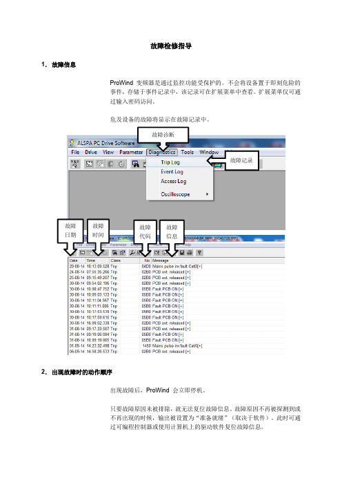 ProWind变频器故障检修指导