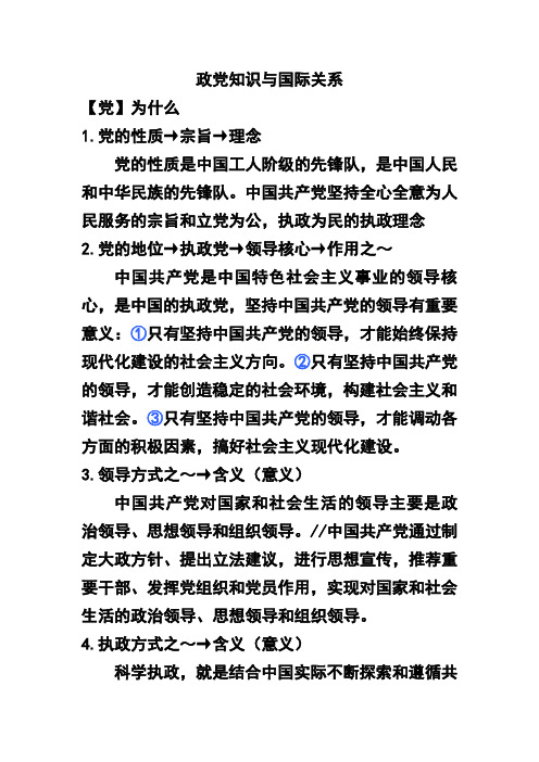 政治学政党与国际关系