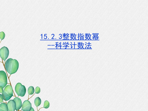 《整数指数幂科学计数法》课件 2022年人教版省一等奖PPT