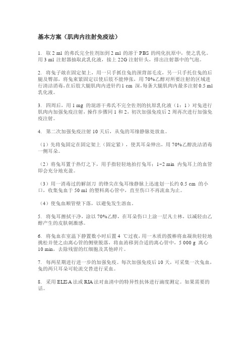 兔抗制备方法