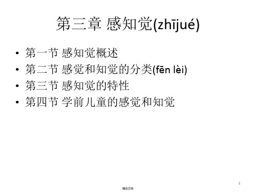 第三章 感知觉