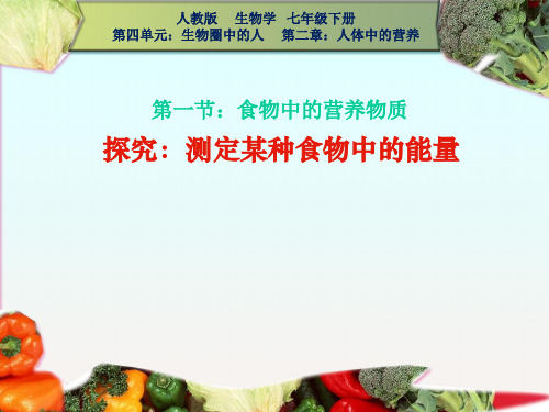 人教版初中生物七年级下册课件-4.2.1 食物中的营养物质13