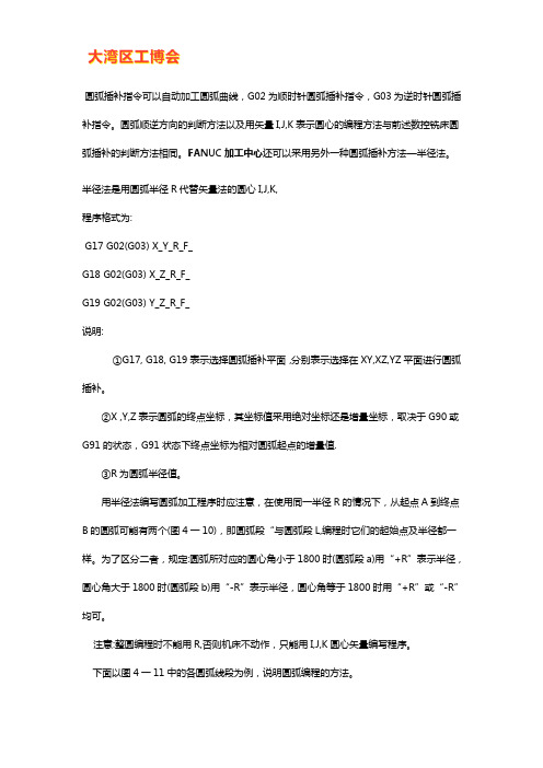 FANUC加工中心铣圆编程方法及步骤【详】