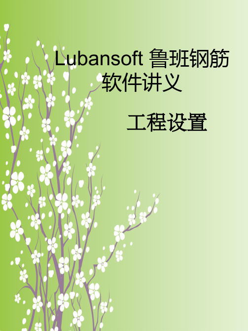 鲁班钢筋软件工程设置