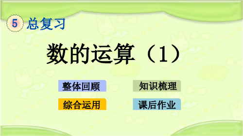新西师大版六年级数学下册 第五单元 总复习 1.5 数的运算(1) 课件