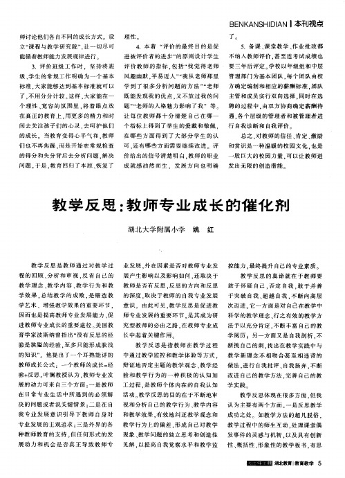 教学反思：教师专业成长的催化剂