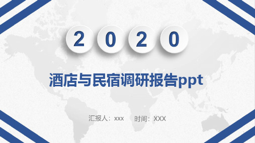 酒店与民宿调研报告ppt