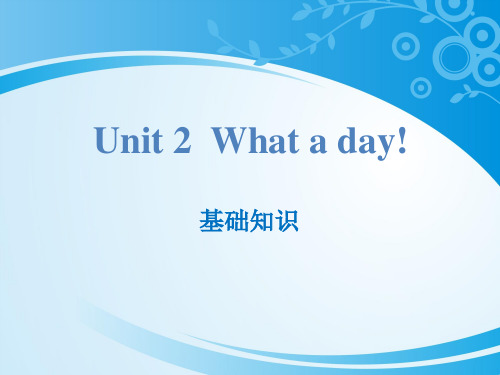 《What a day!》基础知识PPT【推荐课件】