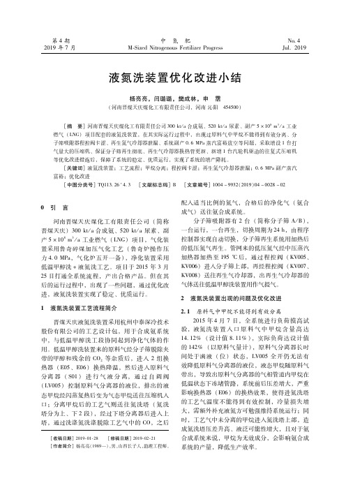液氮洗装置优化改进小结