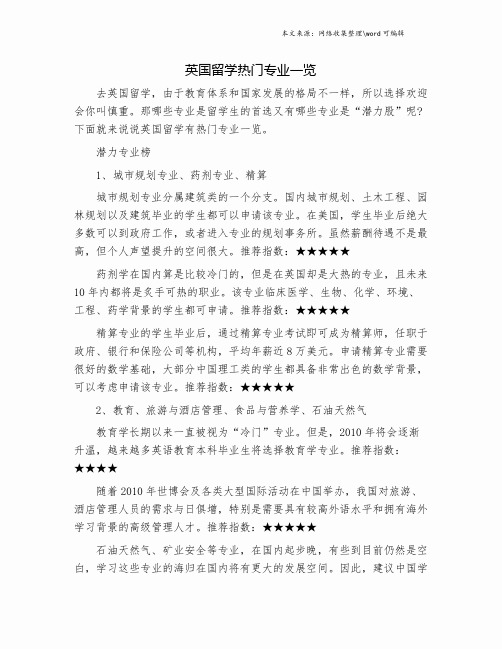 英国留学热门专业一览.doc
