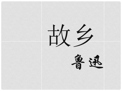 北京市房山区周口店中学九年级语文上册《故乡》课件 