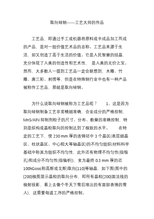 取向硅钢工艺大师的作品