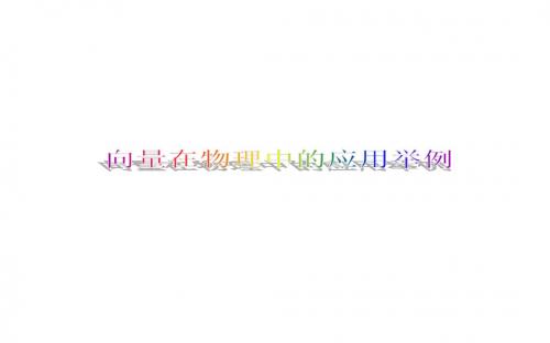 人教A版高中数学必修4《二章 平面向量  2.5 平面向量应用举例 2.5.2 向量在物理中的应用举例》优质课课件_2