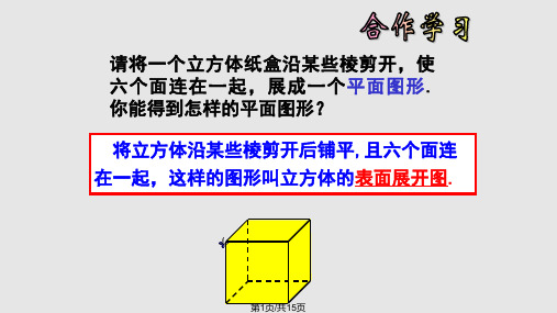 直棱柱和圆锥的侧面展开图1PPT课件