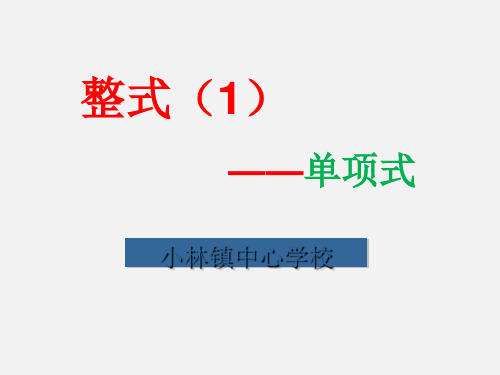 人教版七年级数学上册课件单项式优秀课件