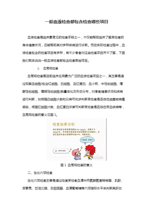 一般血液检查都包含检查哪些项目