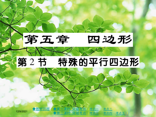 中考数学总复习 第五章 四边形 第2节 特殊的平行四边形课件