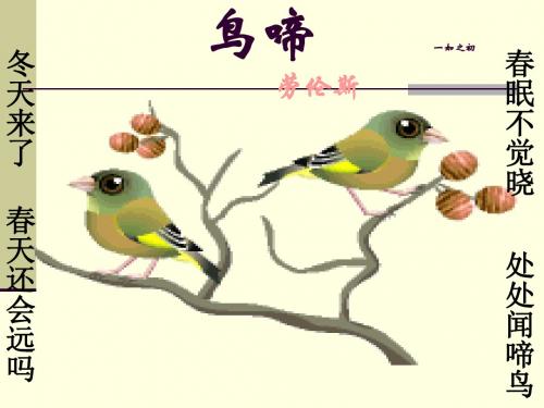 【高中语文】鸟啼ppt精品课件38