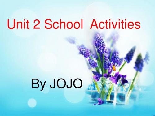 unit 2 School Activities