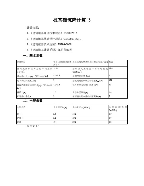 桩基础沉降计算计算书