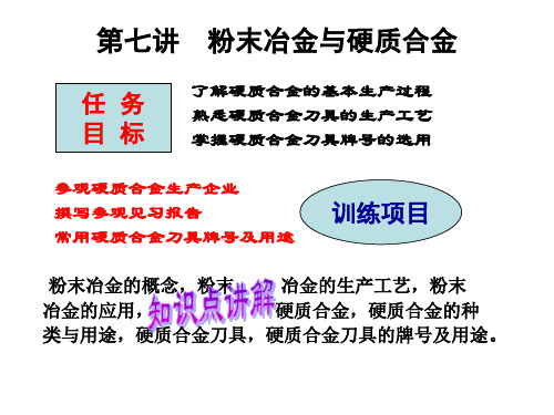 第七讲 粉末冶金与硬质合金