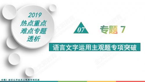 7热点重点难点专题透析专题7PPT—语文